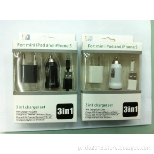 3 in 1 for iPhone 5 Charger Set